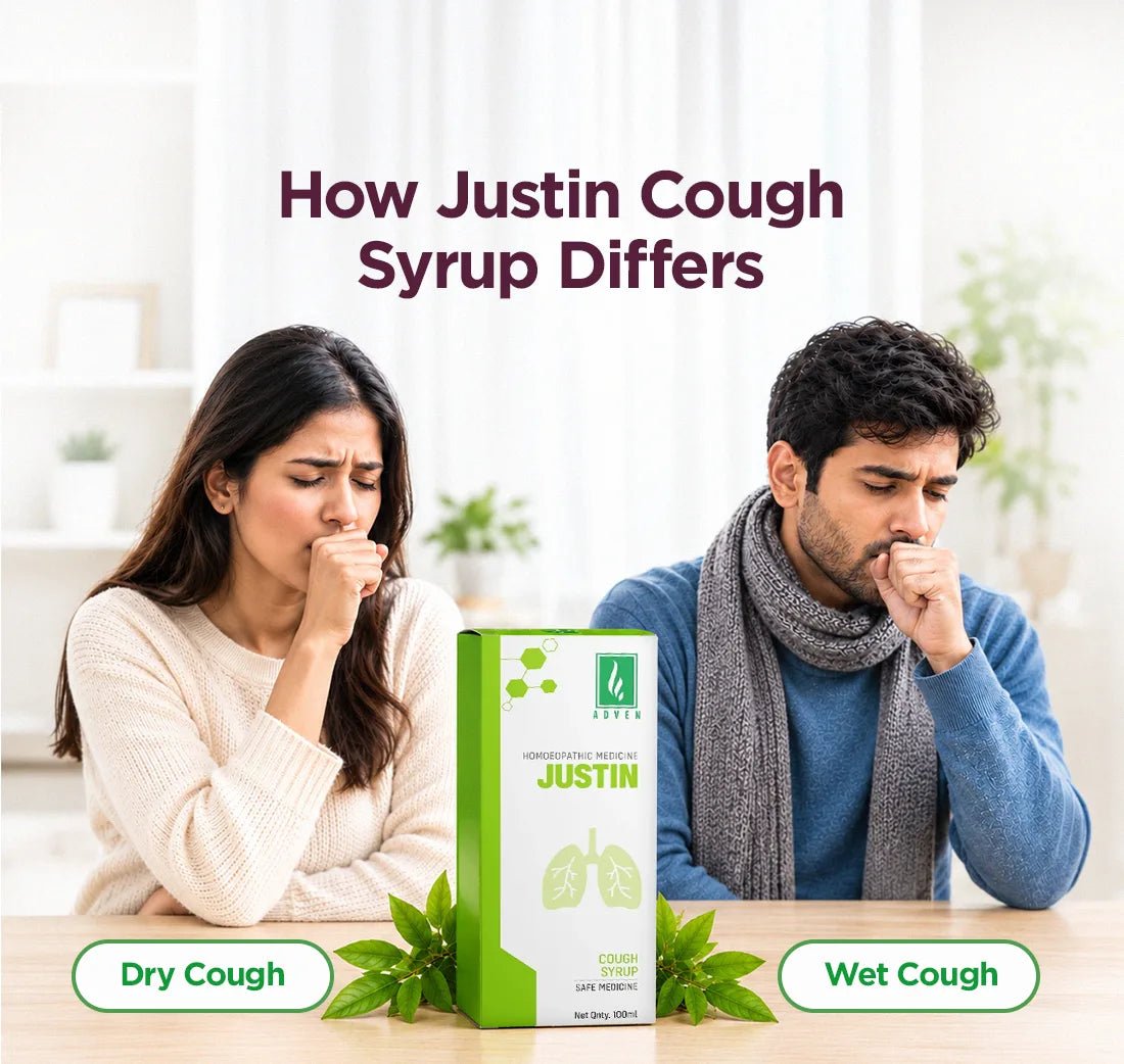 Dry Cough vs Wet Cough: How Justin Cough Syrup Differs - Adven