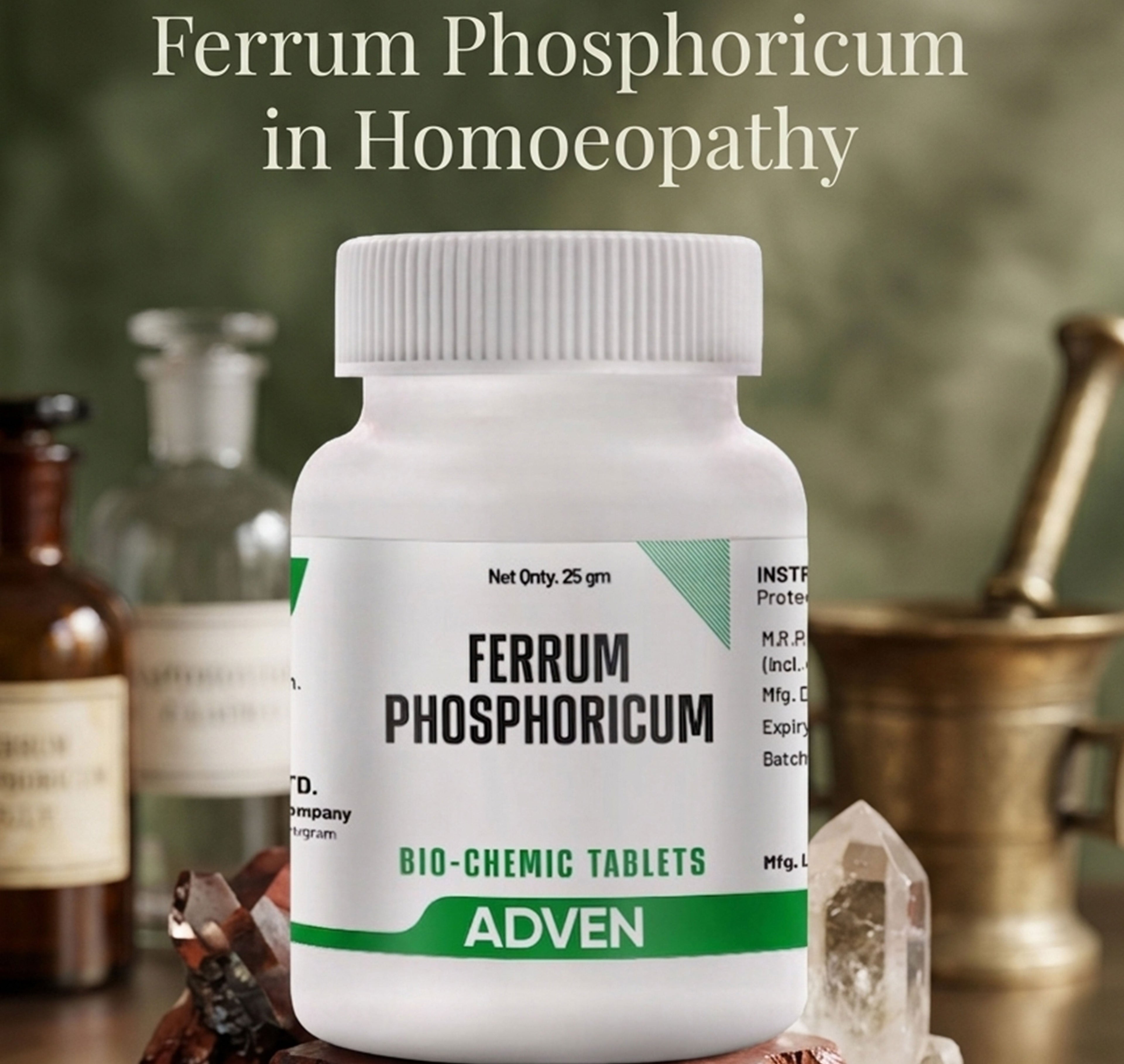 Ferrum Phosphoricum (Ferrum Phos or Ferrum Phosphoricum) in Homoeopathy: Complete Guide to Uses, Dosage, Benefits & Potency Selection (3X, 6X , 12X, 30X 200X) - Adven