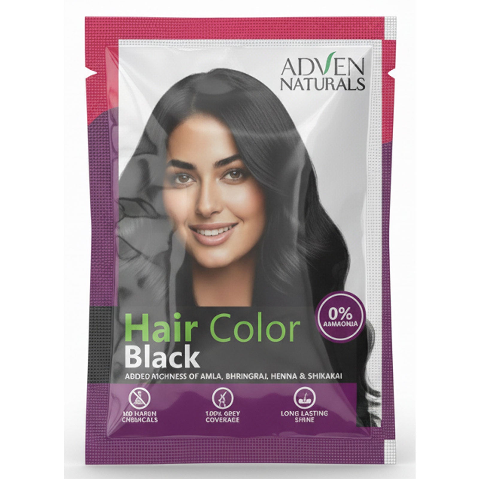 Adven Naturals BLACK HAIR COLOR - 20 GM - Adven