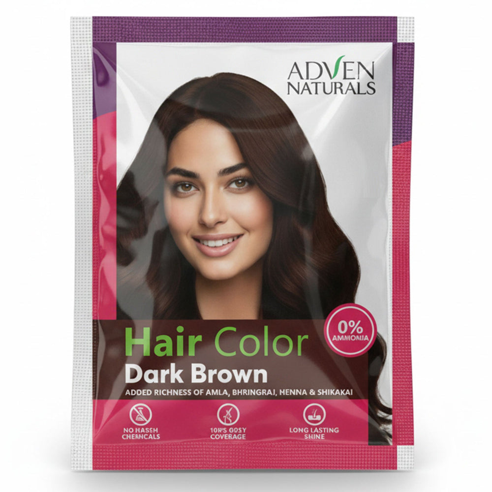 Adven Naturals DARK BROWN HAIR COLOR - 20 GM - Adven