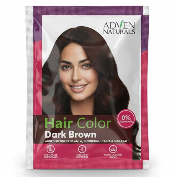 Adven Naturals DARK BROWN HAIR COLOR - 20 GM - Adven