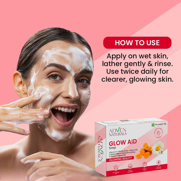 Adven Naturals Glow Aid Bar Soap 75g - Adven