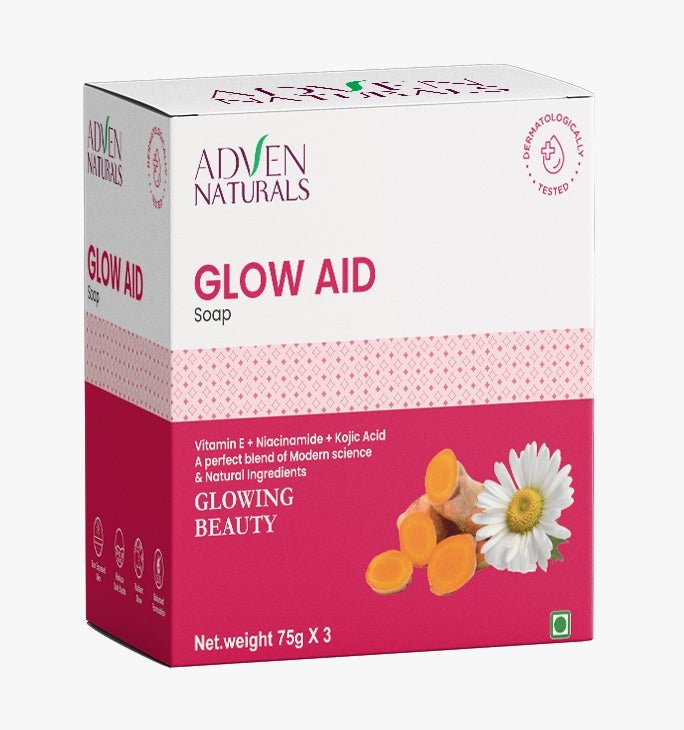 Adven Naturals Glow Aid Soap Combo | Niacinamide & Kojic Acid Soap | 225g