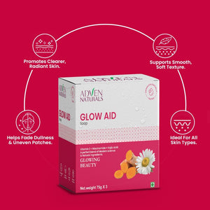 Adven Naturals Glow Aid Soap Combo | Niacinamide & Kojic Acid Soap | 225g - Adven