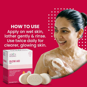 Adven Naturals Glow Aid Soap Combo | Niacinamide & Kojic Acid Soap | 225g - Adven