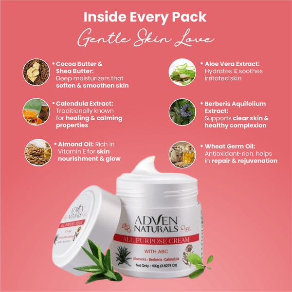 ALL PURPOSE CREAM WITH ABC (ALOEVERA, BERBERIS & CALENDULA) - Adven