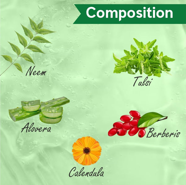 FACE WASH WITH ABC (ALOE VERA, BERBERIS, CALENDULA + NEEM & TULSI) - Adven