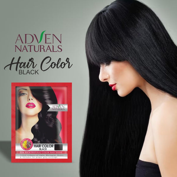 Adven Naturals BLACK HAIR COLOR - 30 GM - Adven
