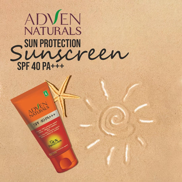 Adven Naturals Sun Protection Sunscreen SPF 40 PA+++ | All Skin Type - Adven