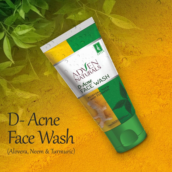 D - ACNE FACE WASH WITH ALOEVERA, NEEM & TURMERIC - 100 ML - Adven