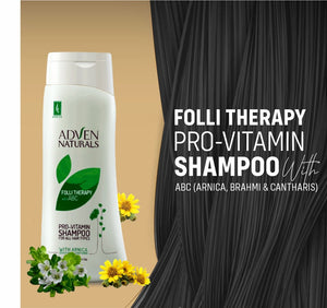 FOLLI THERAPY PRO - VITAMIN SHAMPOO WITH ABC (ARNICA, BRAHMI & CANTHARIS) - Adven