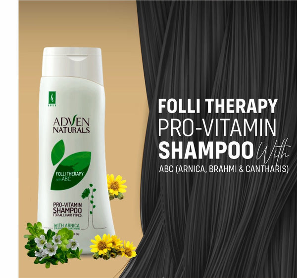 FOLLI THERAPY PRO - VITAMIN SHAMPOO WITH ABC (ARNICA, BRAHMI & CANTHARIS) - Adven