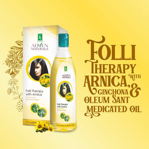 FOLLI THERAPY WITH ARNICA , CINCHONA & OLEUM SANT MEDICATED OIL - Adven