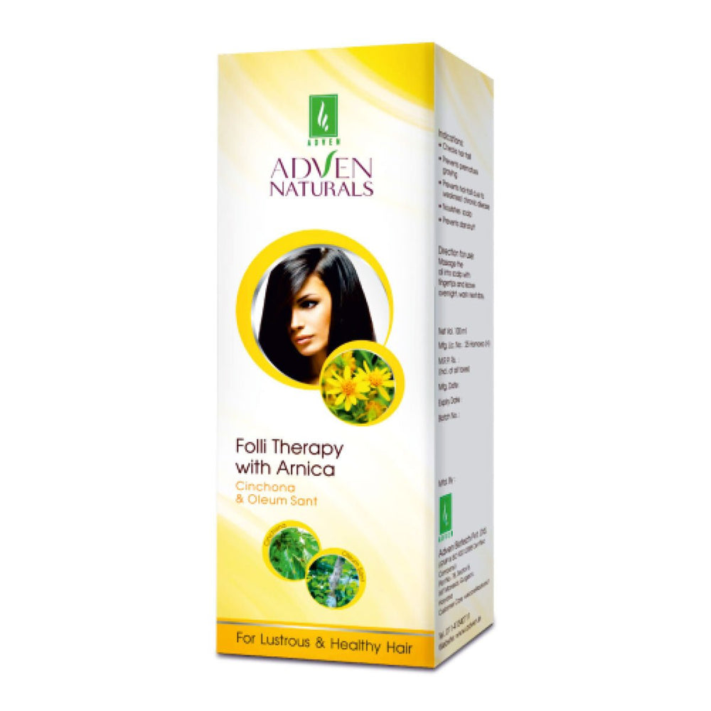 FOLLI THERAPY WITH ARNICA , CINCHONA & OLEUM SANT MEDICATED OIL - Adven