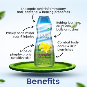HOMOEODERM TALCUM POWDER - 100 GM - Adven