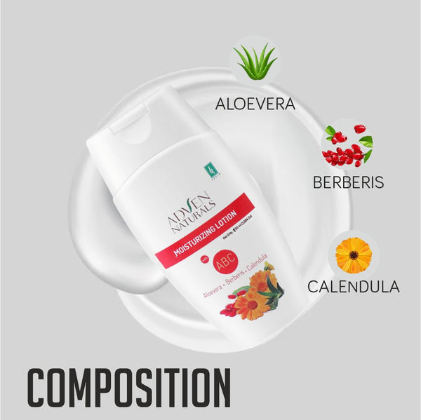 MOISTURIZING LOTION WITH ABC (ALOEVERA, BERBERIS & CALENDULA) - 100 ML - Adven