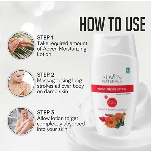 MOISTURIZING LOTION WITH ABC (ALOEVERA, BERBERIS & CALENDULA) - 100 ML - Adven